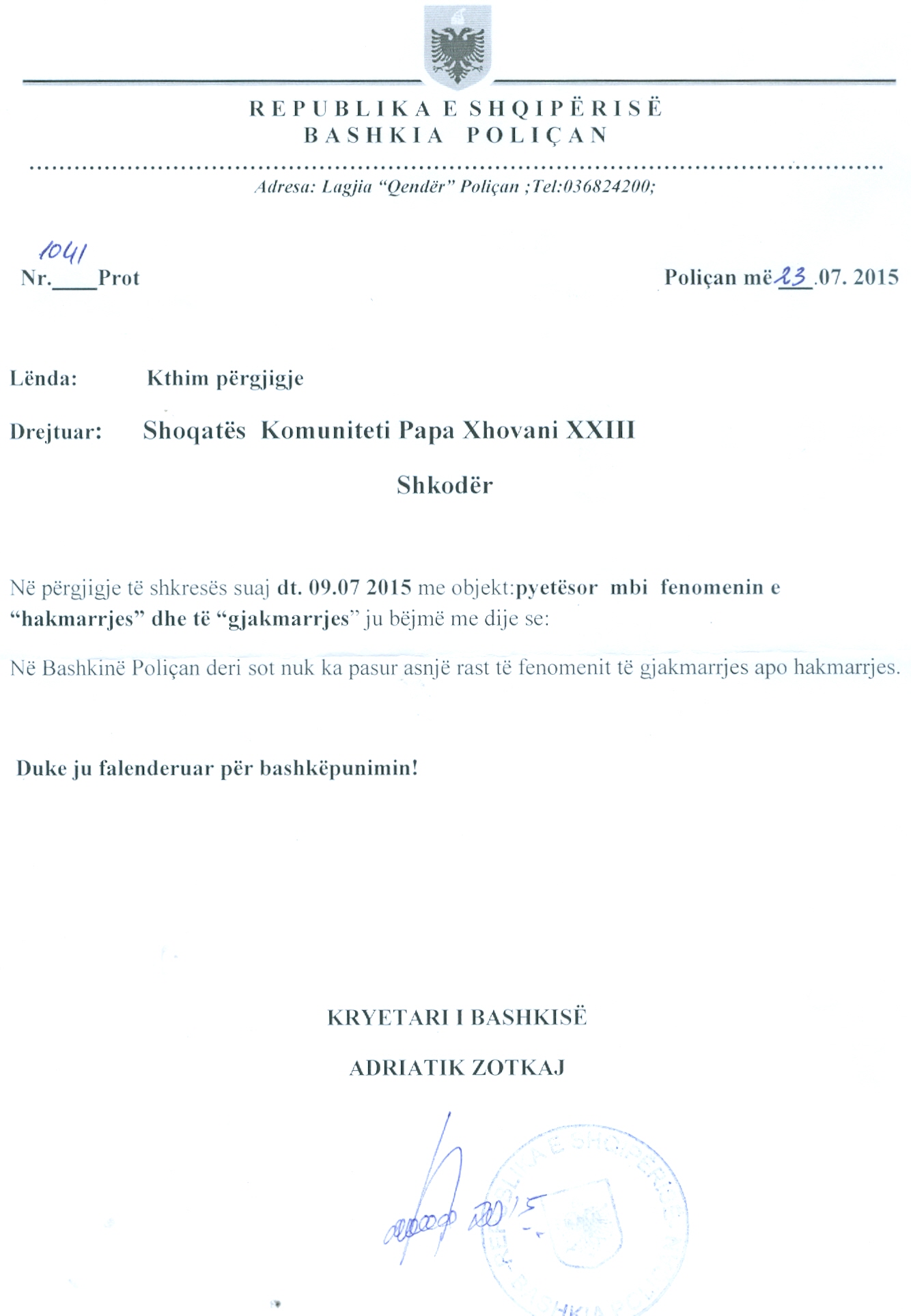 kryetari-i-bashkise-se-policanit-pergjigj Kryetari i Bashkisë së Poliçanit përgjigj të pyetësorit