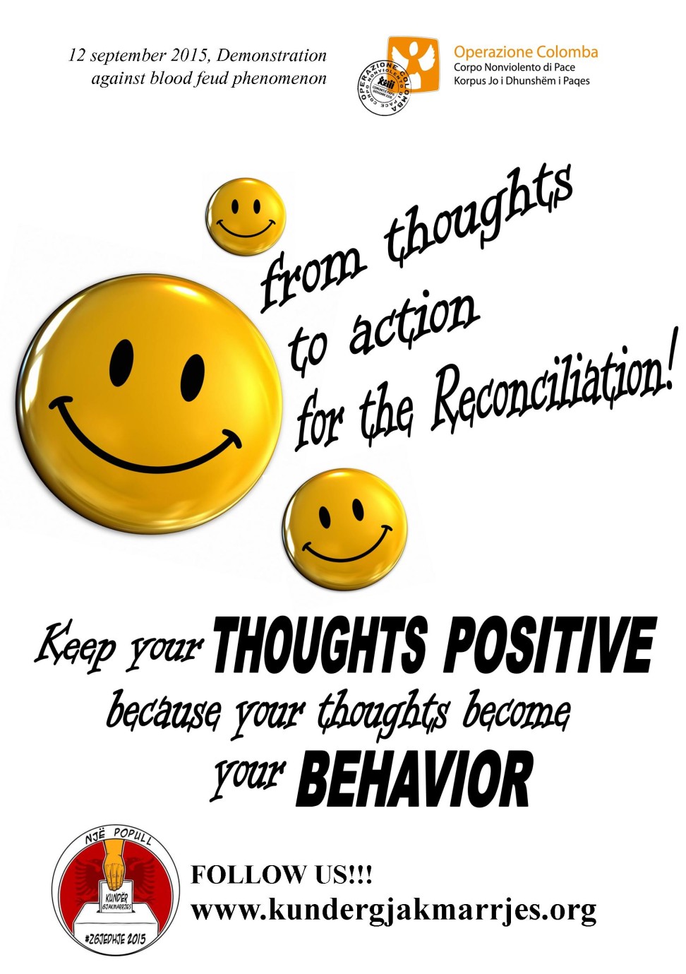 From thoughts to action for the Reconciliation! - Demonstration 12 Settember 2015